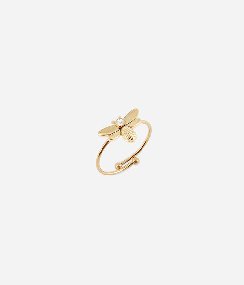 Bague Abeja (Acier doré)