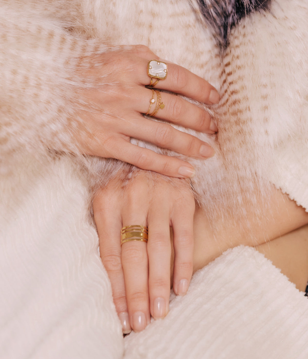 Bague Alicia (Acier doré)