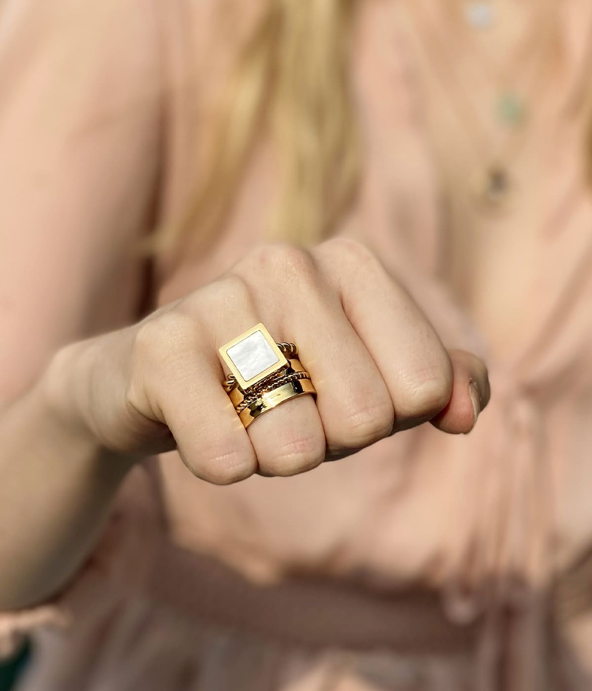 Bague Alami (Acier doré)