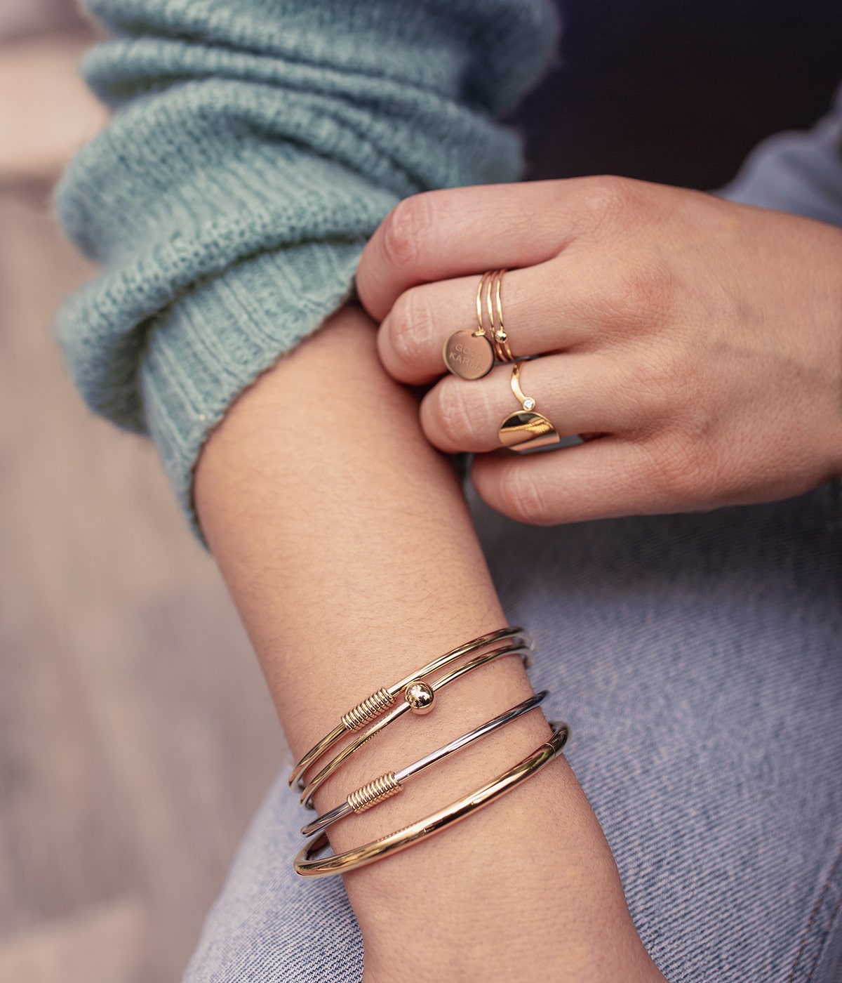 Bague Altesse (Acier doré)