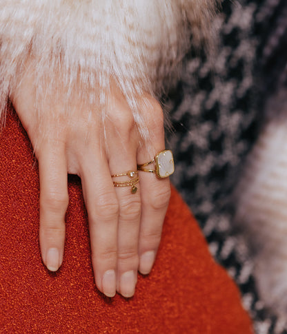 Bague Alicia (Acier doré)